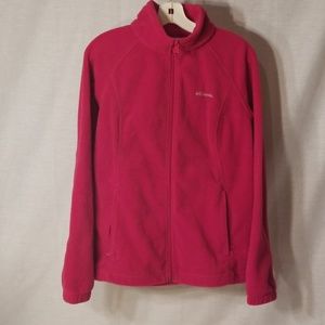 Red wine berry Columbia fleece jacket